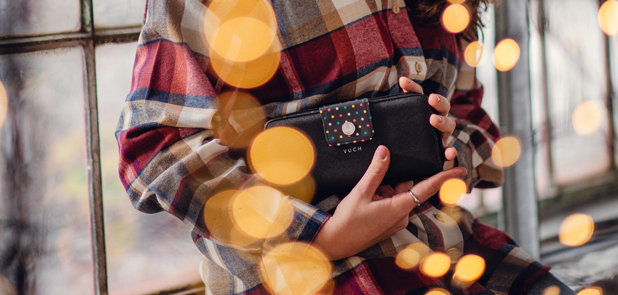 Portofel dama VUCH Black Dots Collection