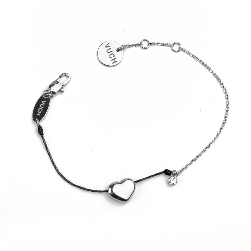 Náramek VUCH Shiny Heart Black