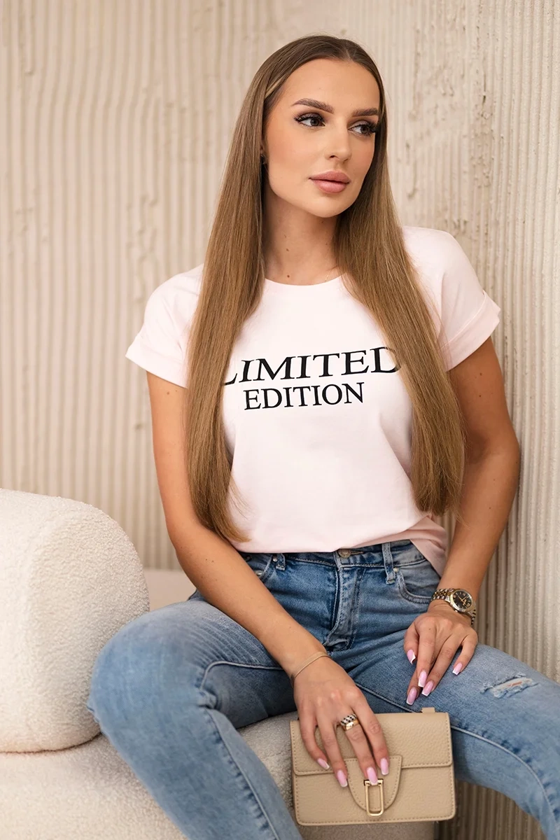 Limited Edition Blouse Powder Pink+Black