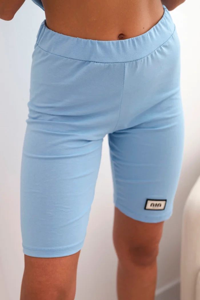 Kesi Włoski Women&#039;s cotton set with short sleeves and shorts blue