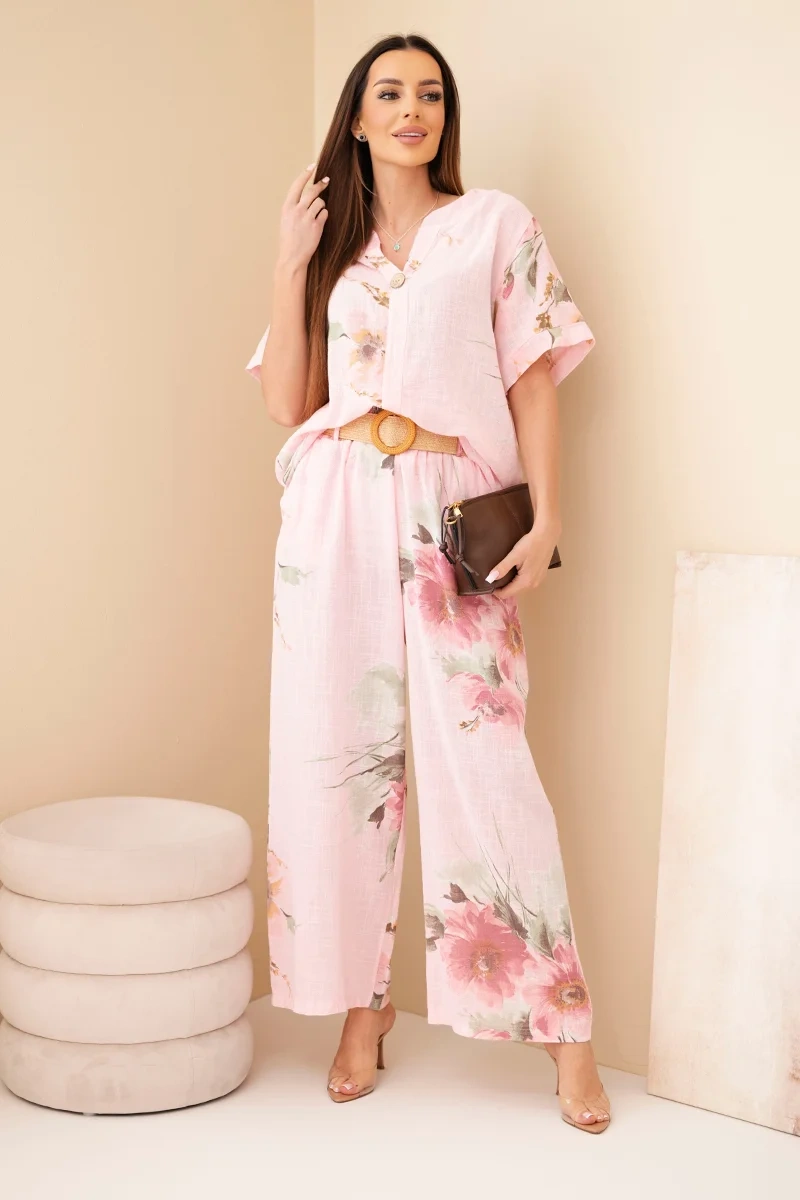 Дамски памучен комплект с къс ръкав Kesi