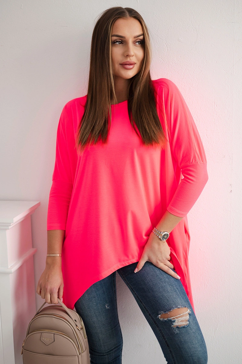 Oversize pink neon blouse