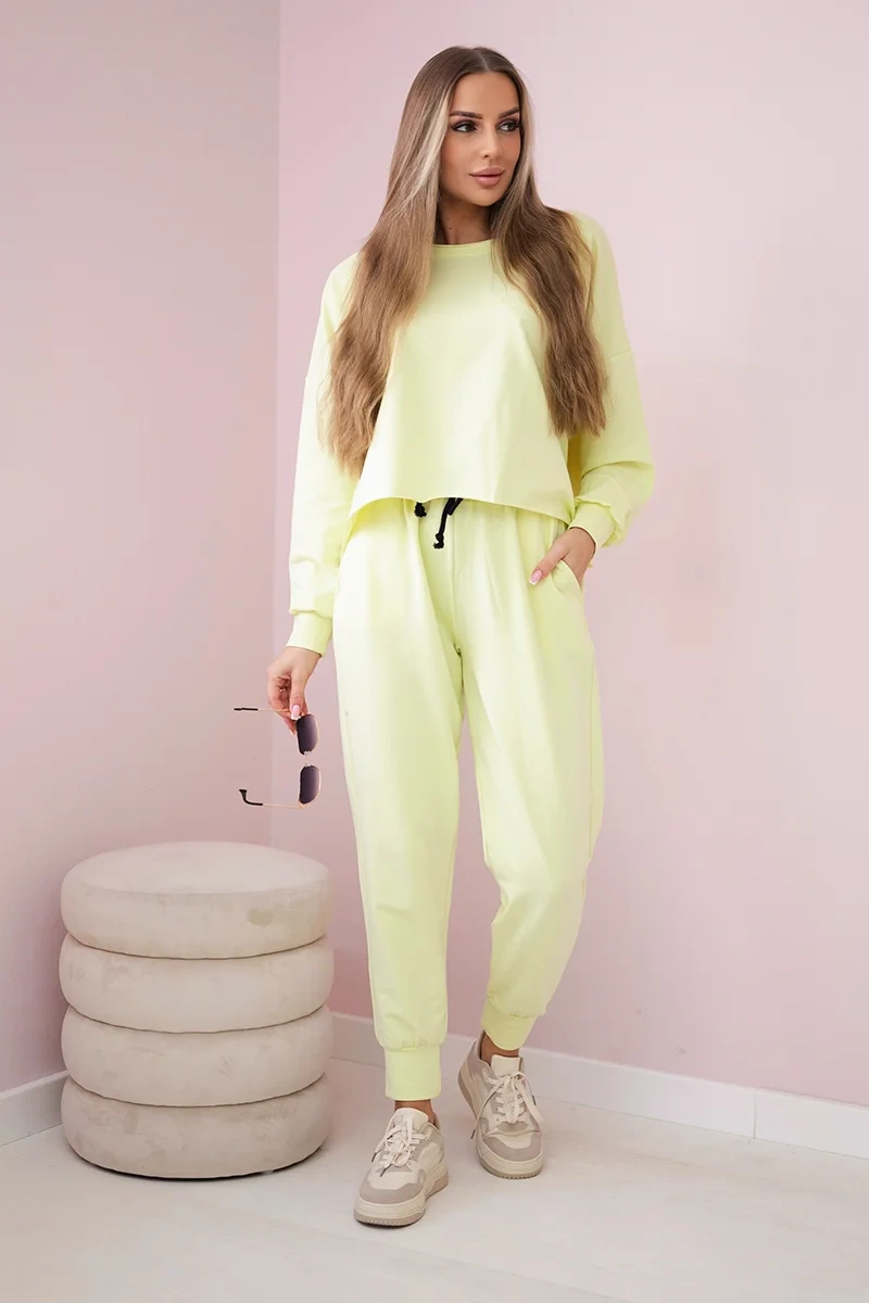 Set 2-piece sweatshirt + trousers yellow