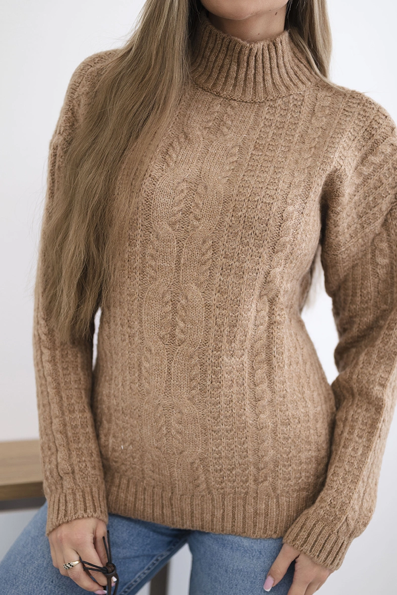 Turtleneck sweater Camel