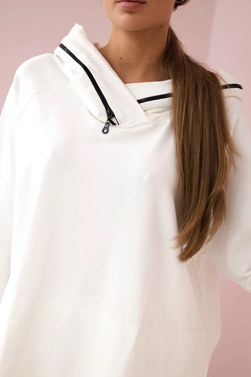 Set cotton sweatshirt + leggings ecru