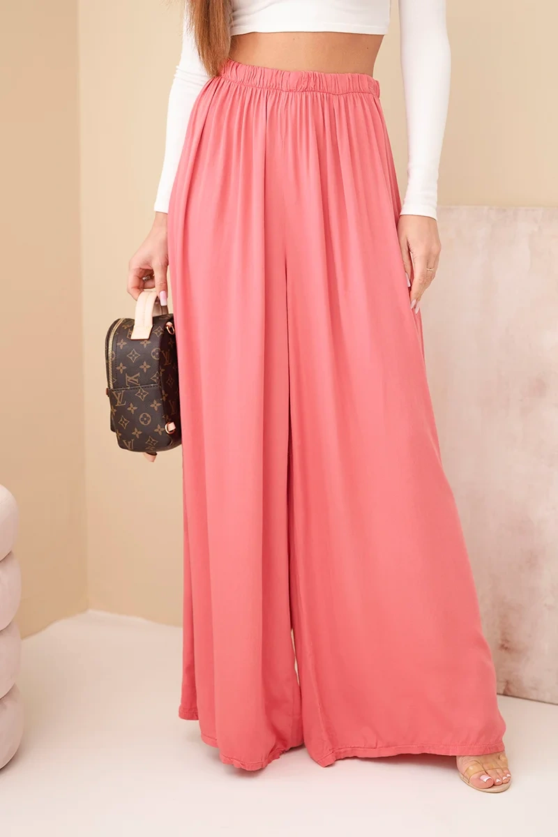 Kesi dámské viskózové kalhoty s elastickým pasem