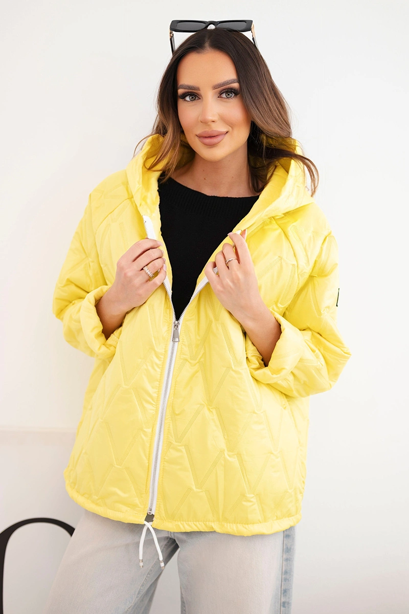 Дамско ватирано яке с качулка