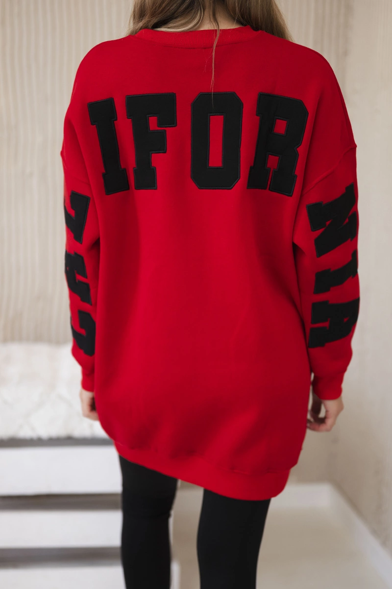 Insulated sweatshirt with red California inscription