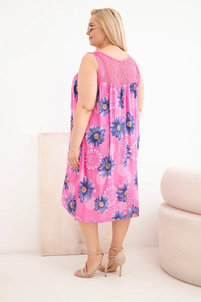 Dámske plus size šaty s kvetinovým vzorom