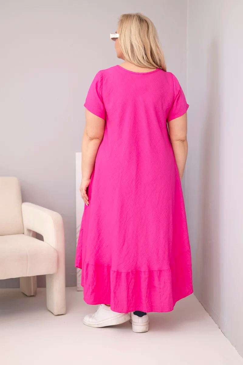 Kesi plus size dámske šaty s volánom