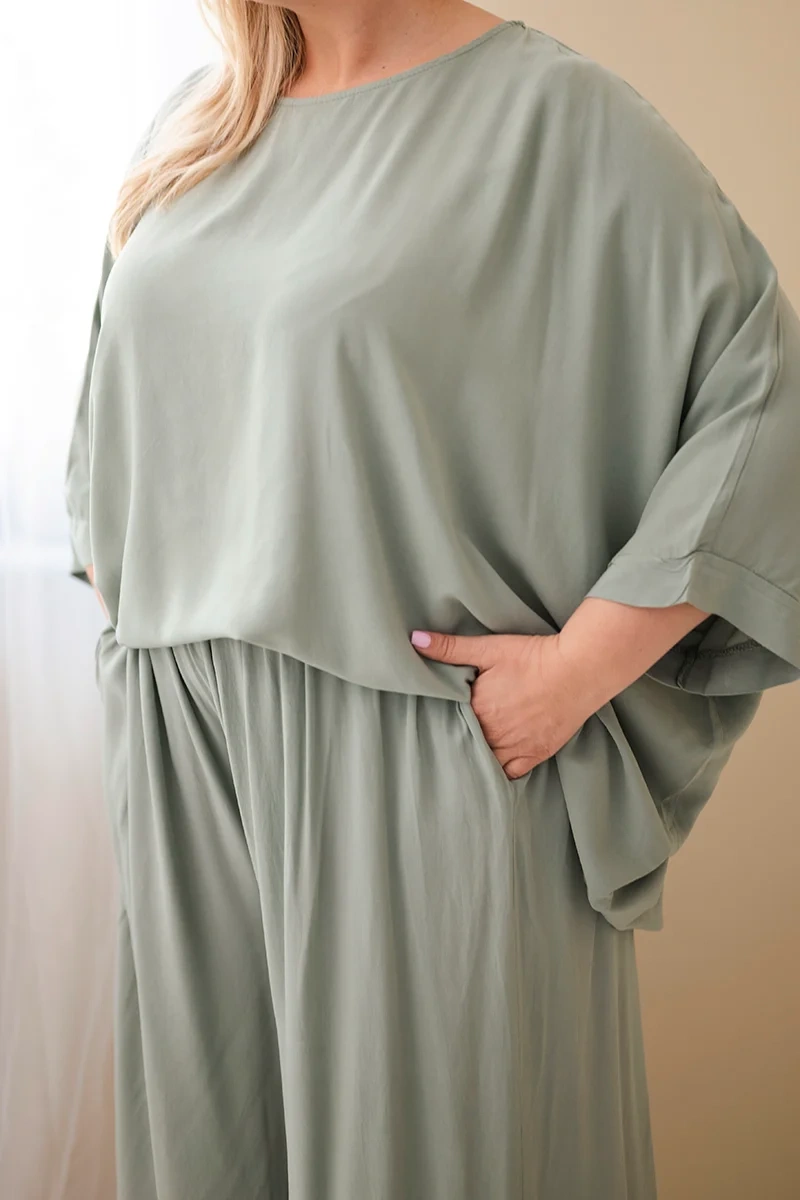 Kesi Plus Size súprava: blúzka a nohavice