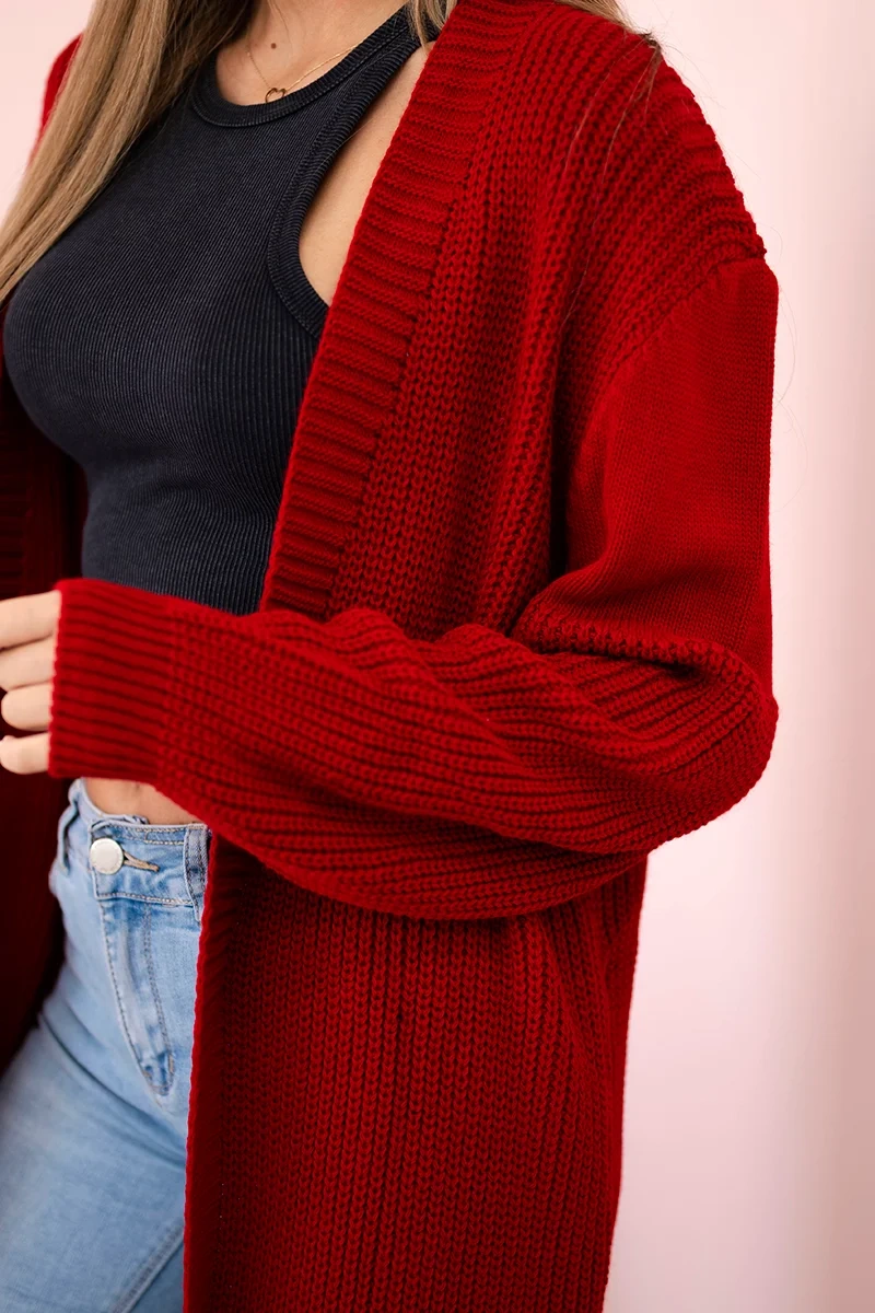 Long red sweater