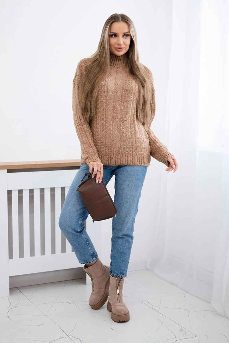 Turtleneck sweater Camel