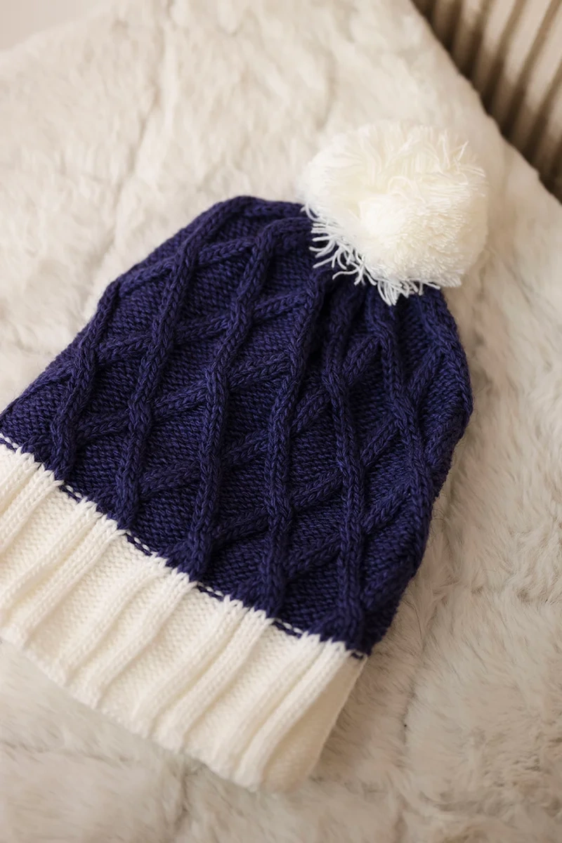 Kesi Cap with fleece Milano K203 tmavo fialová+ecru