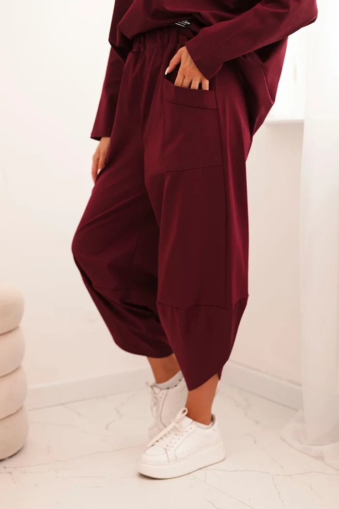 Kesi Włoski Set new punto sweatshirt + pants plum
