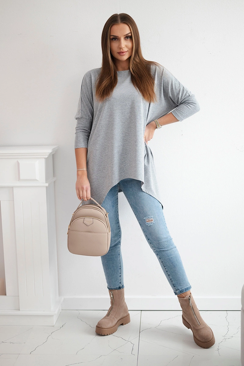 Oversize blouse gray