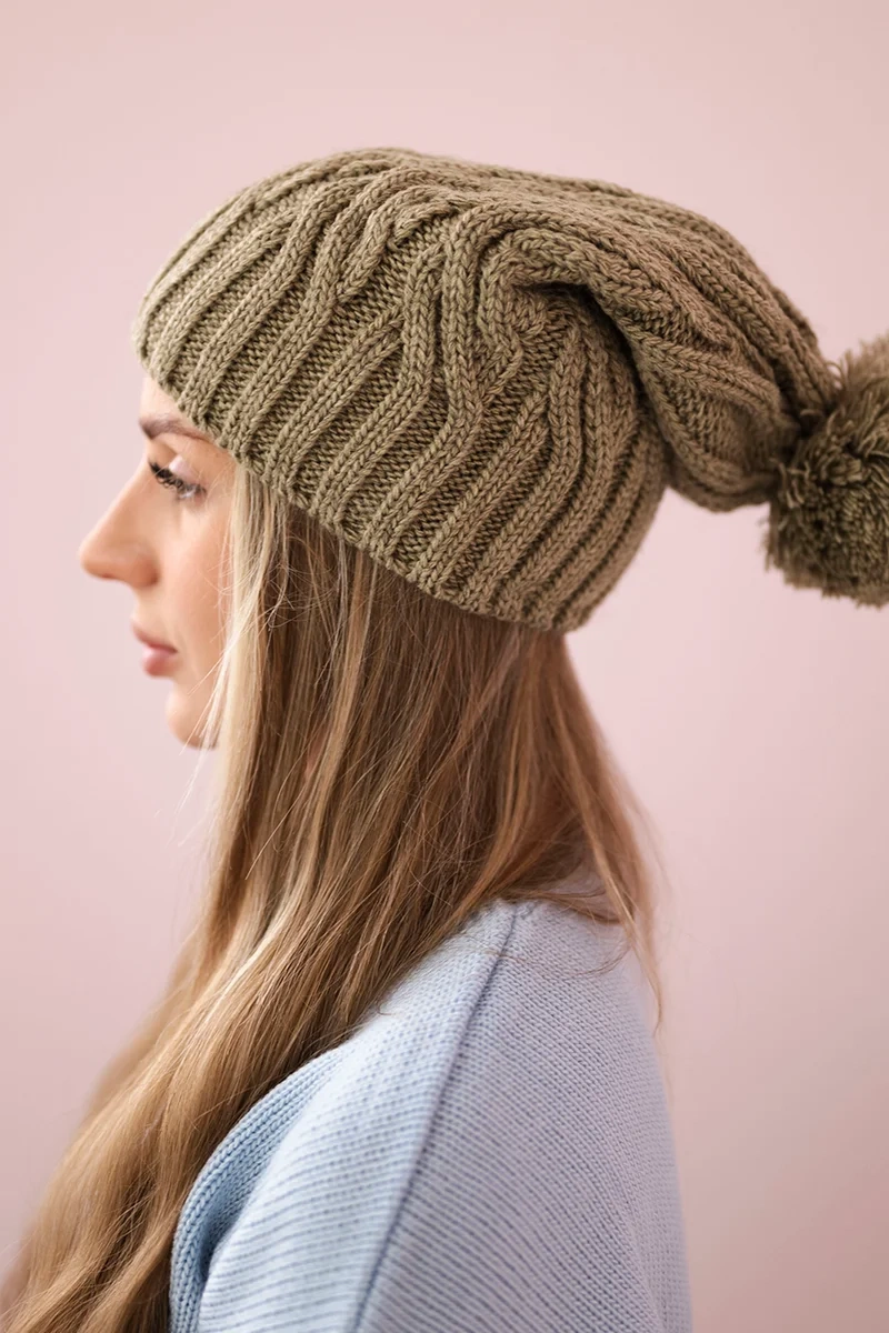 Kesi Cap with fleece Paulina K227 khaki