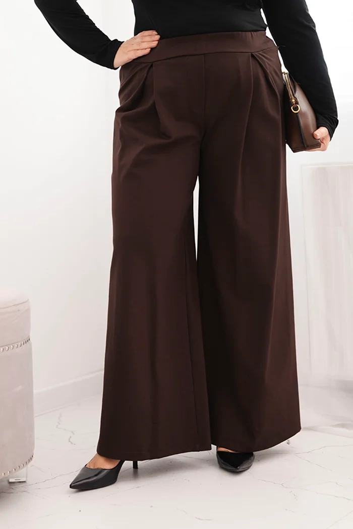 Kesi Plus Size nohavice s širokými nohavicami