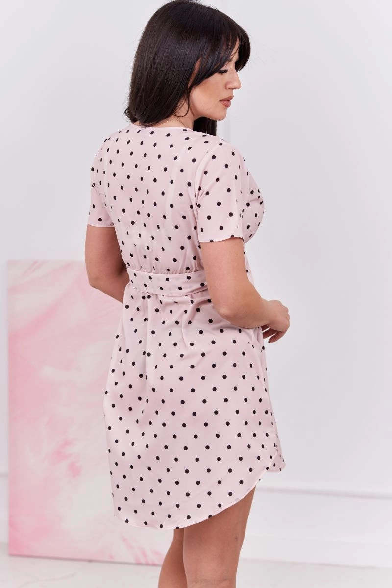 Spotted dress powder pink