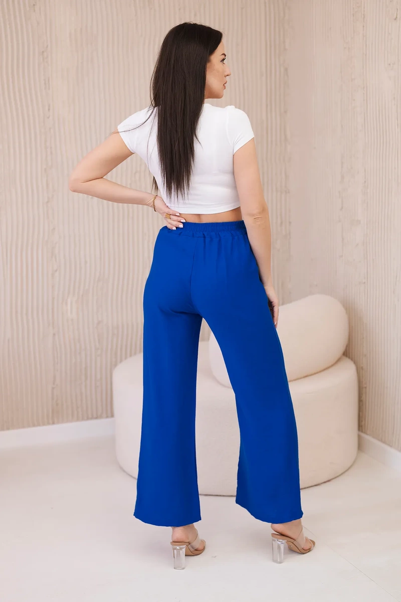 Viscose wide trousers cornflower