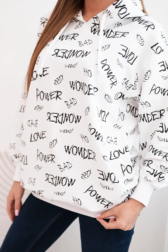 Kesi Sweatshirt with inscriptions white