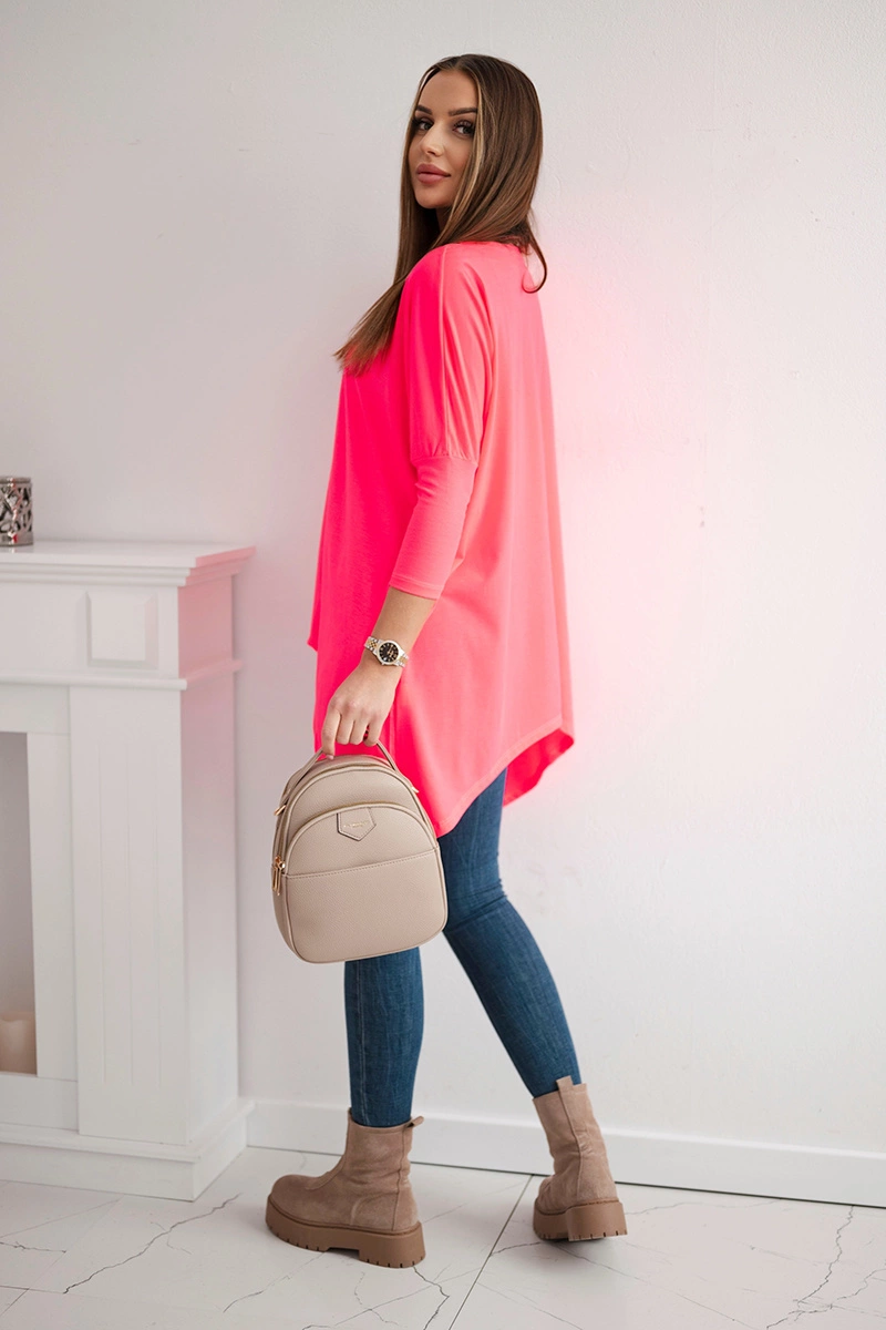 Oversize pink neon blouse