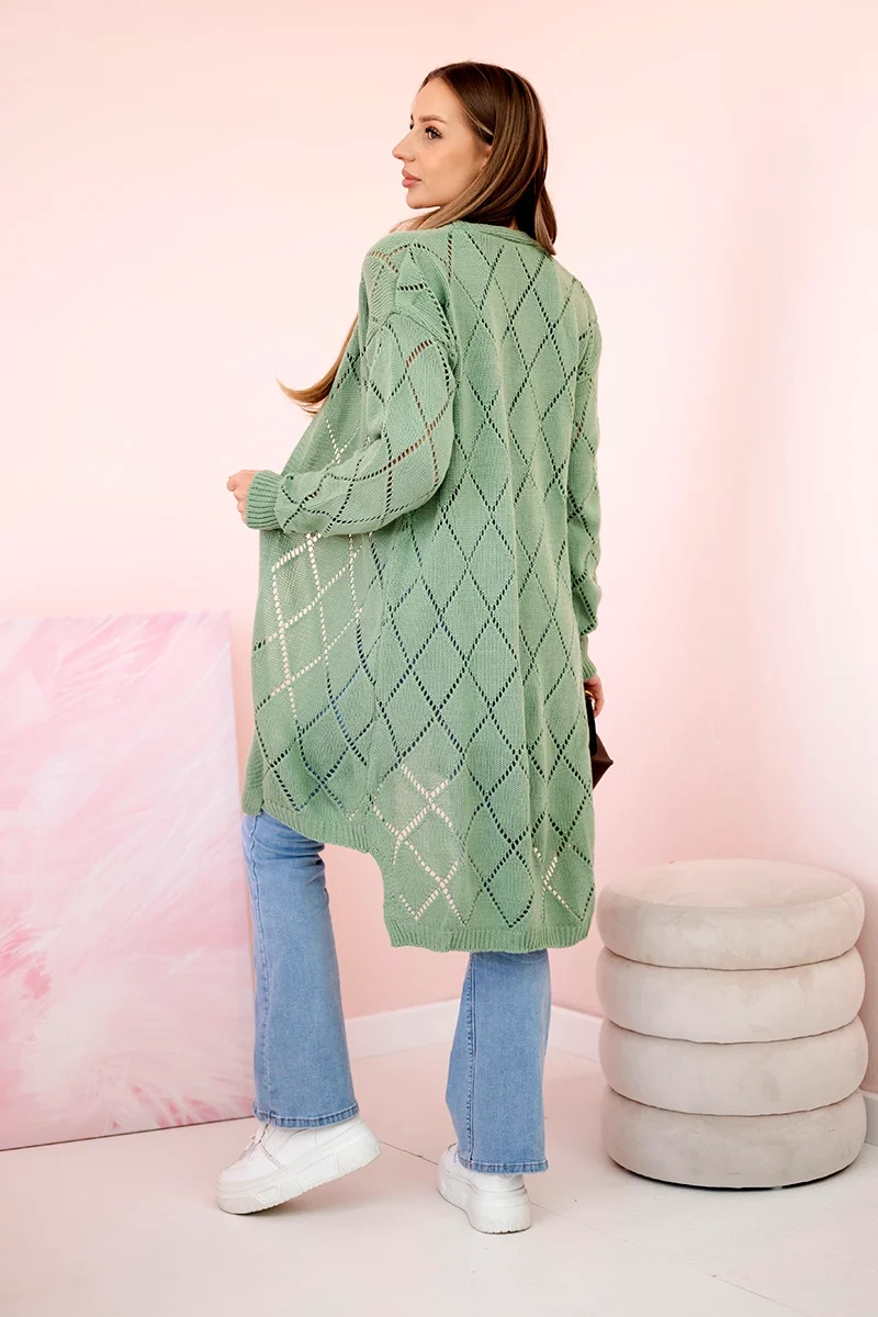 Sweater with a geometric pattern dark mint