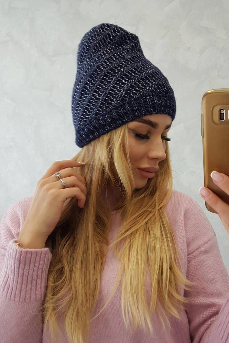 marka niezdefiniowana Cap with fleece Berta K247 navy blue