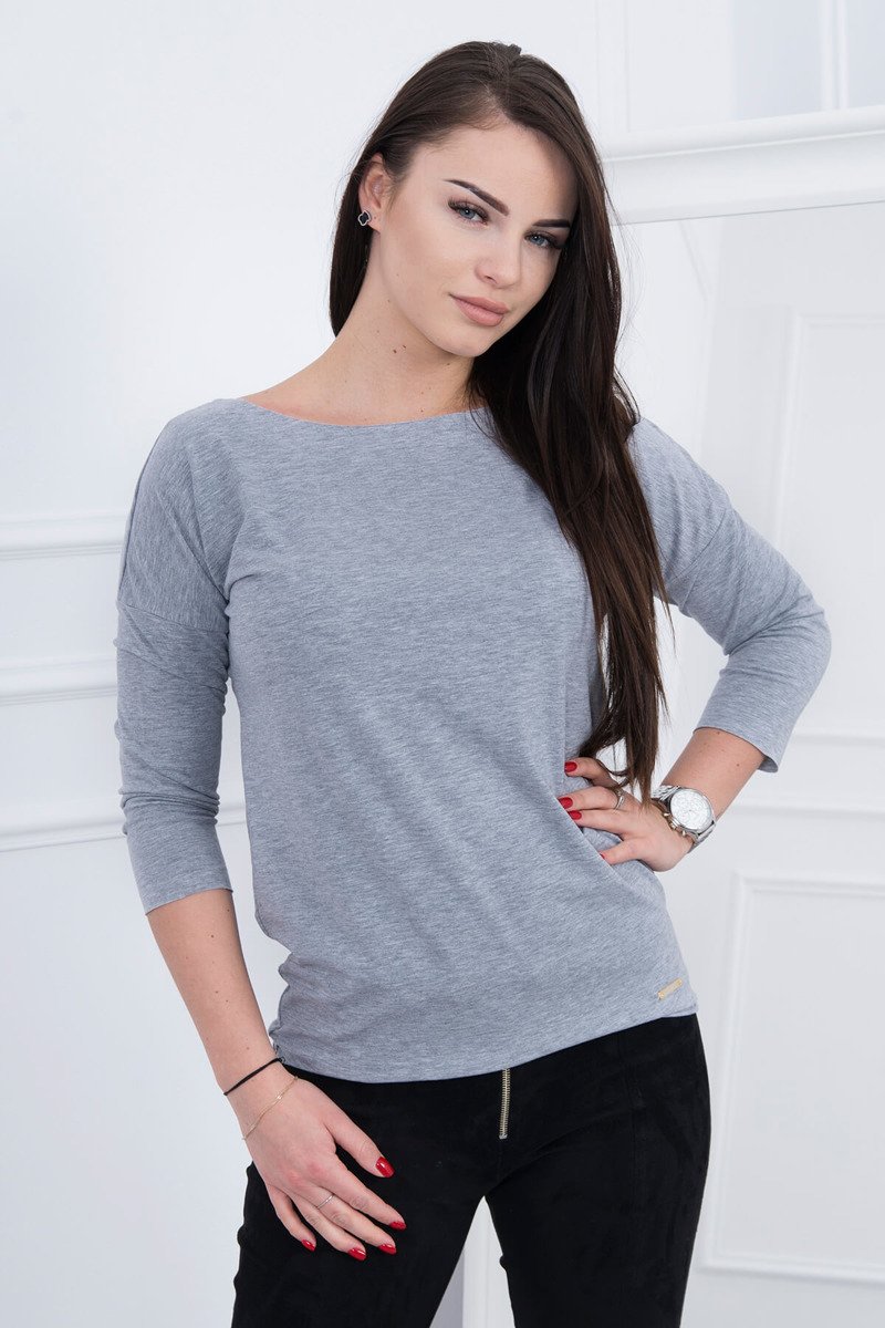 Casual Grey Melange Blouse