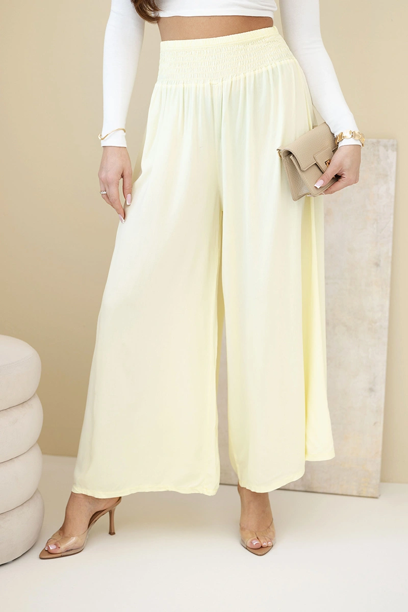 Дамски вискозен панталон с еластична талия