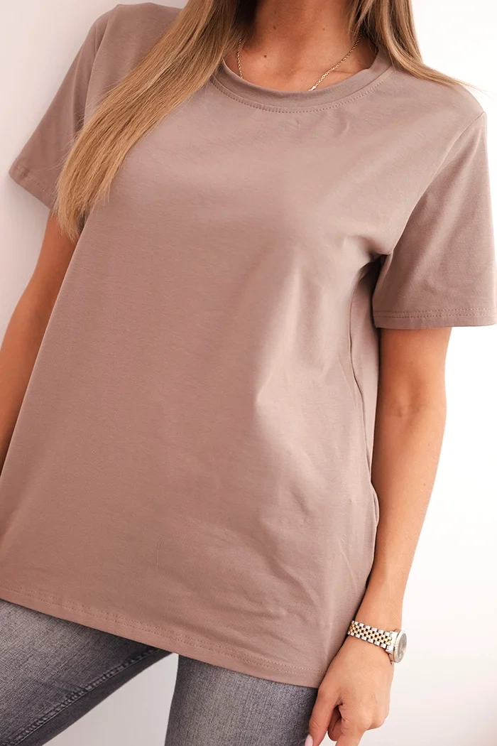 Polski Women&#039;s cotton blouse in a classic cut fango