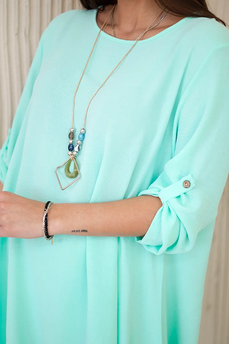 Kesi Włoski Set of blouse + pants with pendant mint