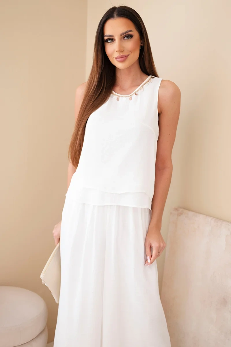 Dámský komplet Kesi s topem a kalhotami