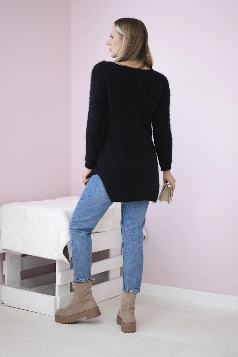 Kesi Włoski Fluffy sweater black