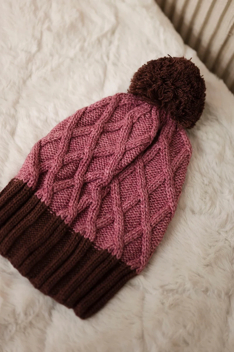 marka niezdefiniowana Cap with fleece Milano K203 purple melange+dark purple