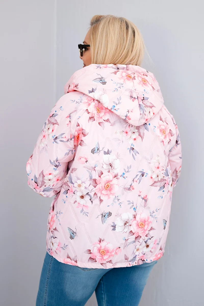 Kesi Plus Size prešívaná bunda s kapucňou