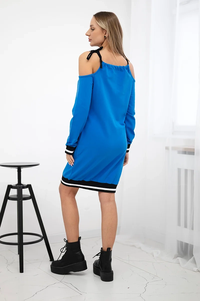 Tres Chic Dress Purple-Blue