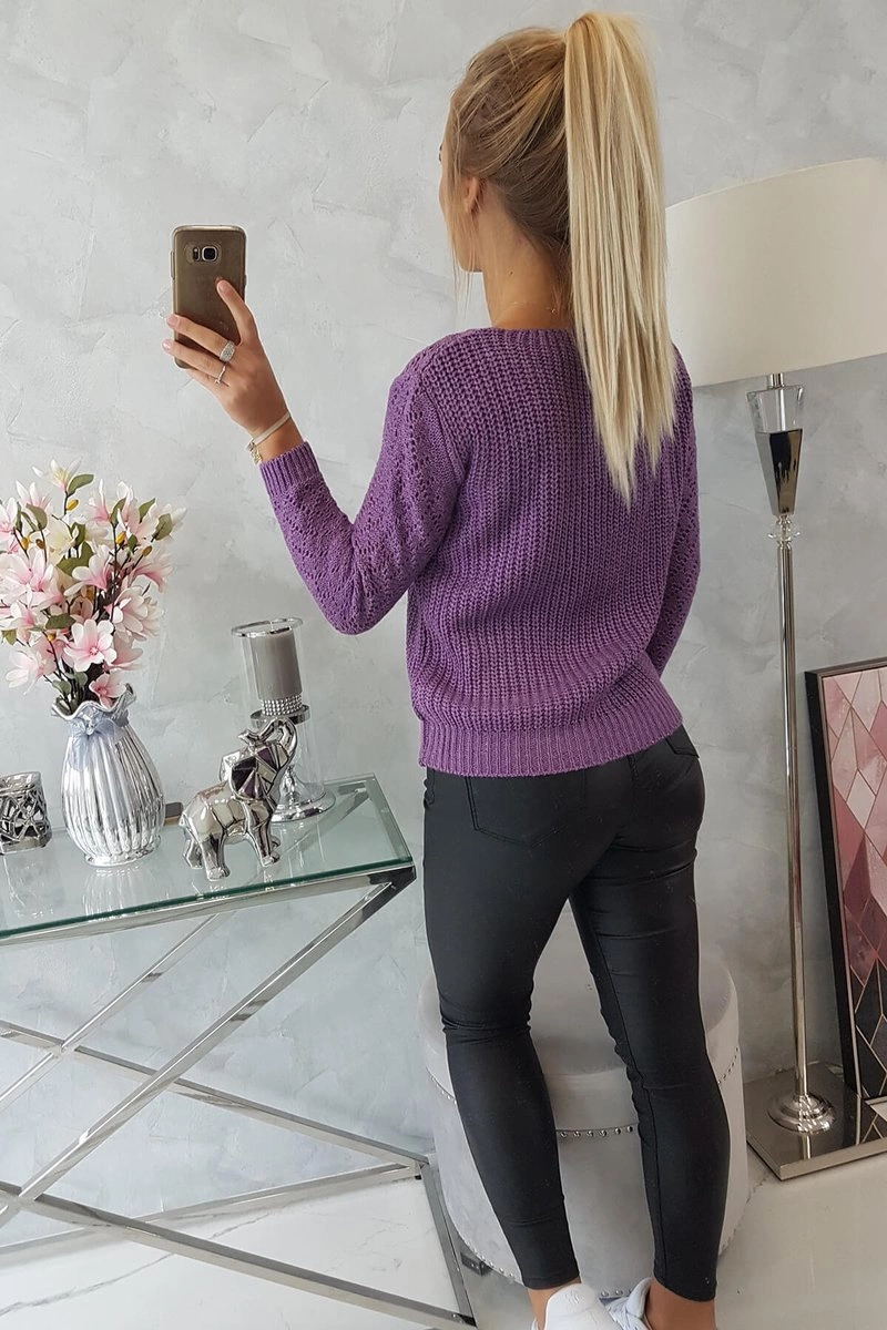 Kesi Openwork sweater purple