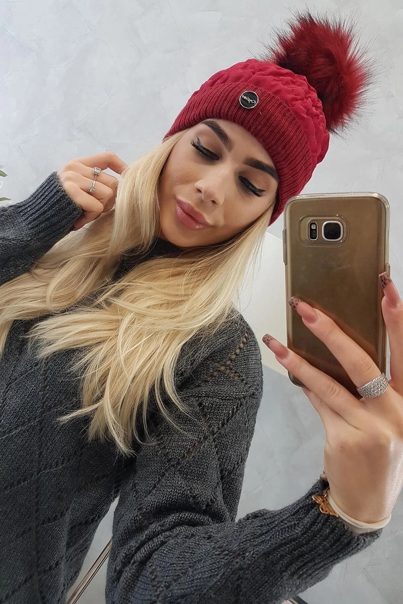 marka niezdefiniowana Cap K160 burgundy