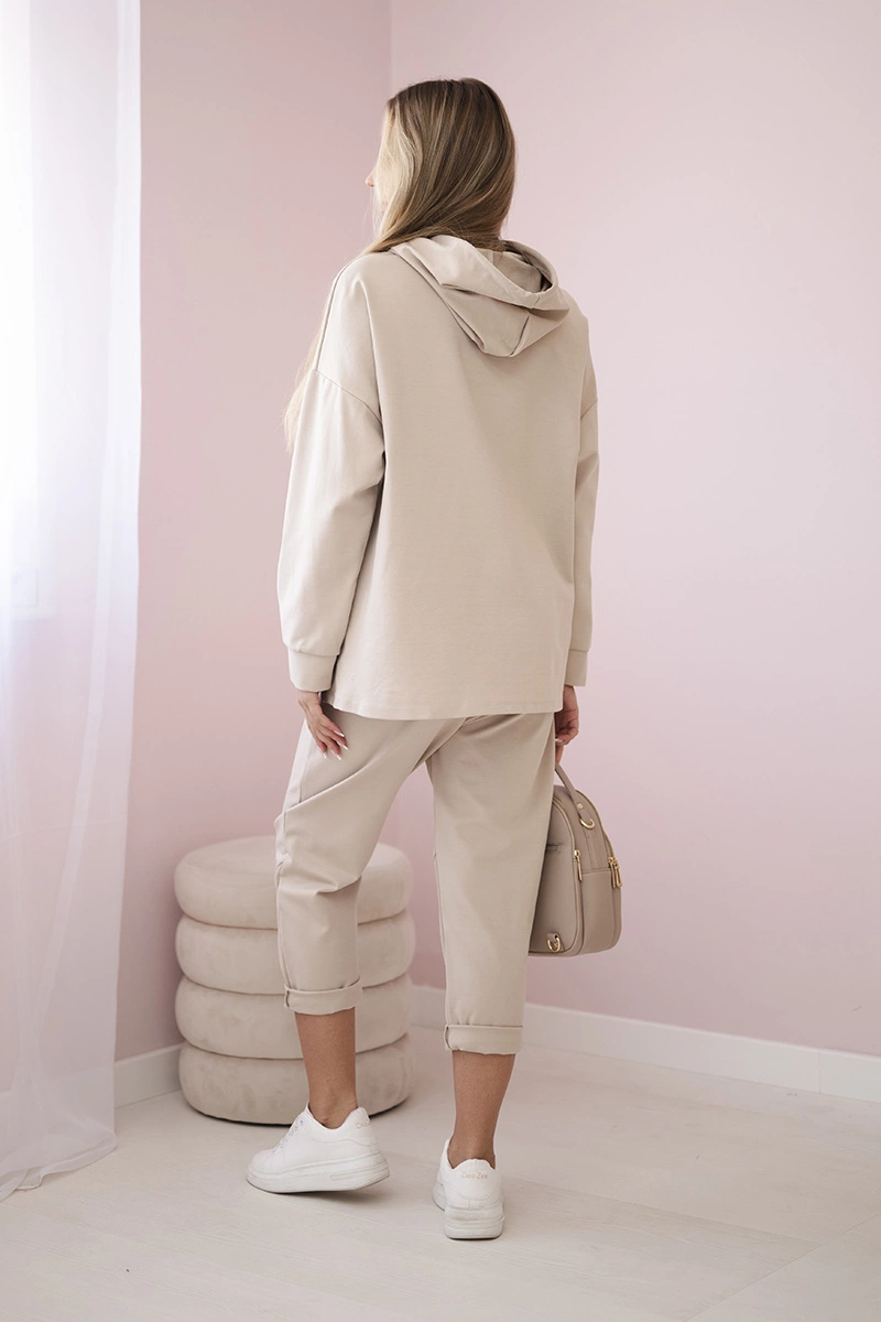 Set Punto Milano winter hoodie + pants beige
