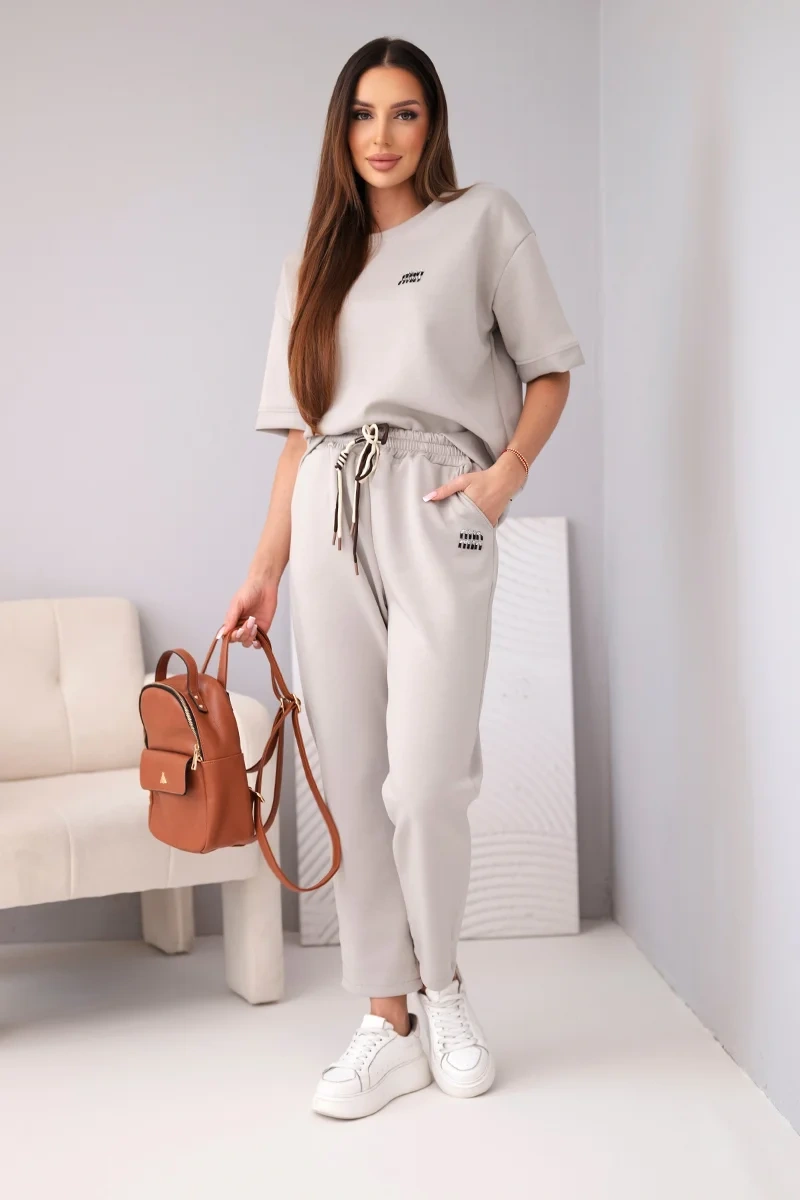 Дамски вискозен комплект Kesi в тъмнобежово