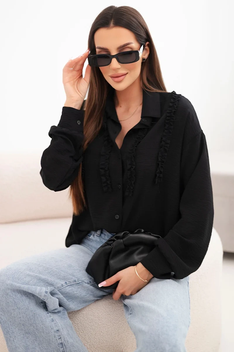 Dámská halenka Kesi s volány, černá