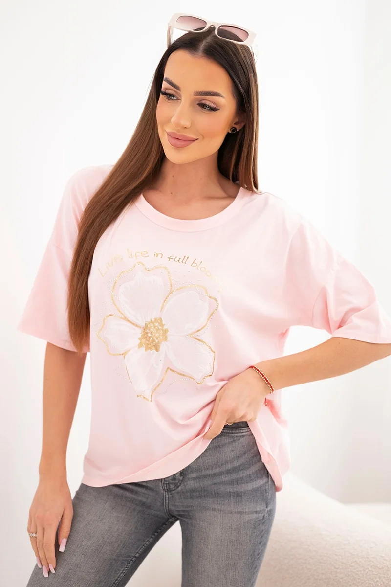 Оувърсайз блуза Kesi с флорален мотив