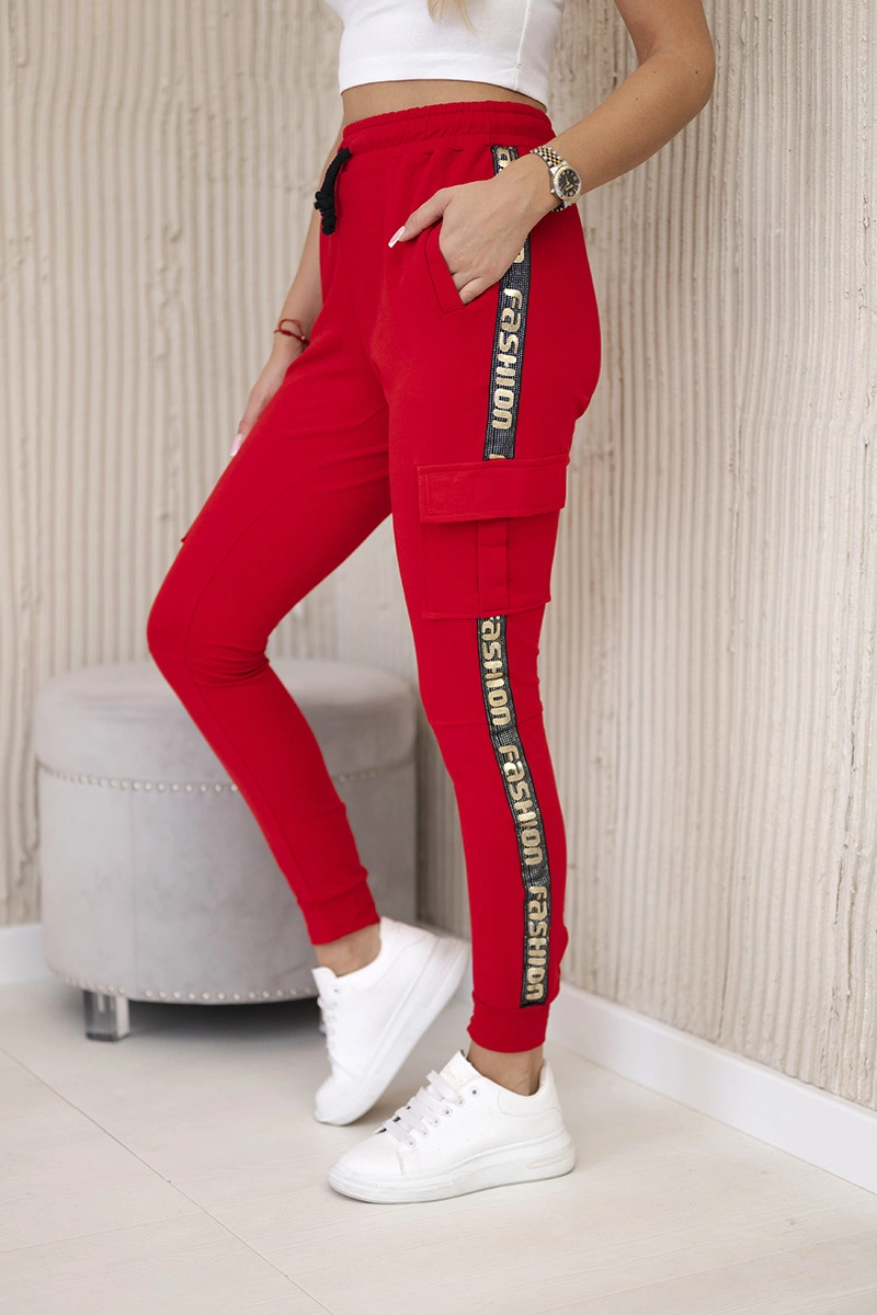 Cargo trousers red