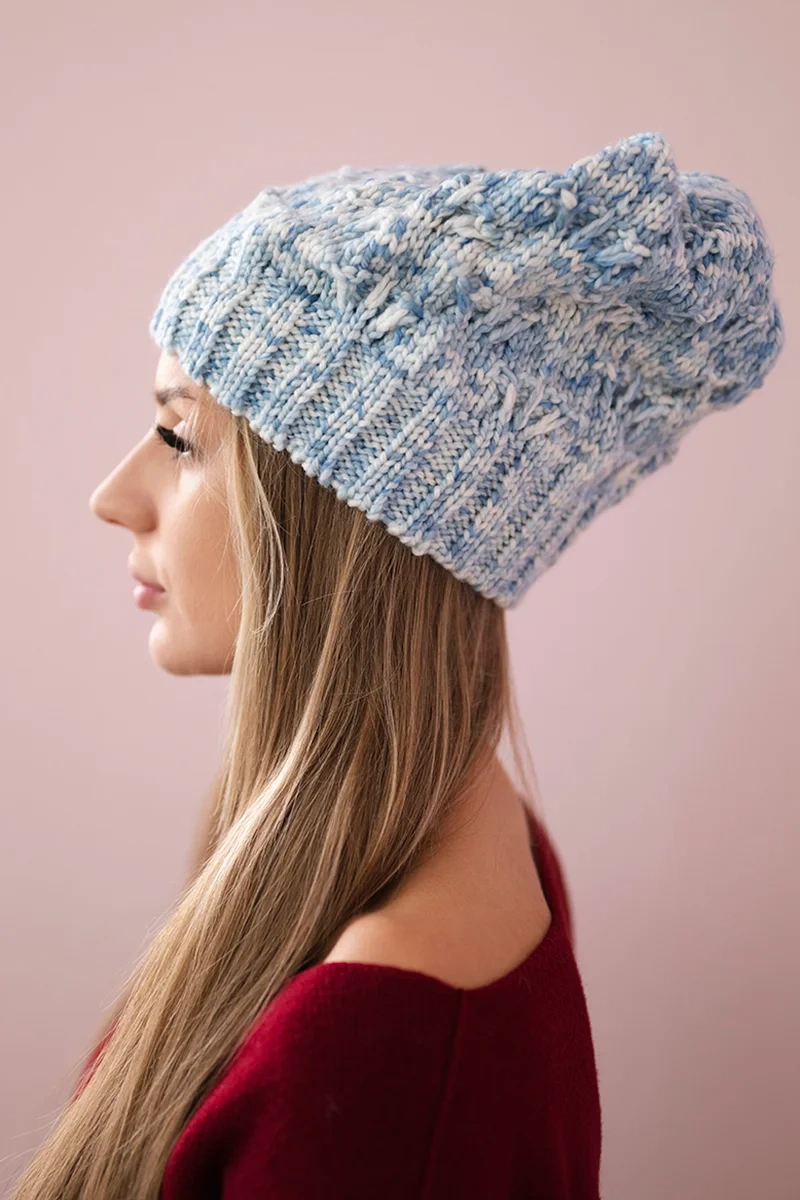 Kesi Cap with fleece Roksana K209 blue