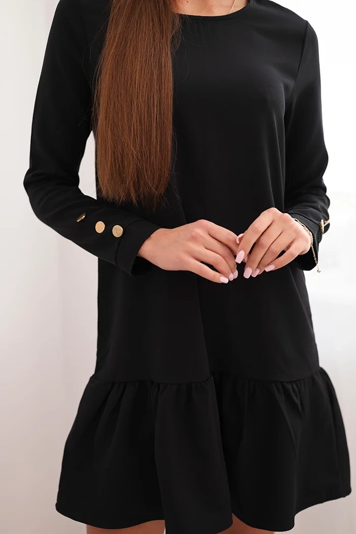 marka niezdefiniowana Dress with a flounce black