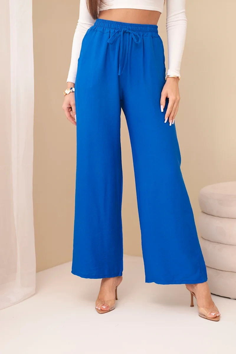 Viscose wide trousers cornflower