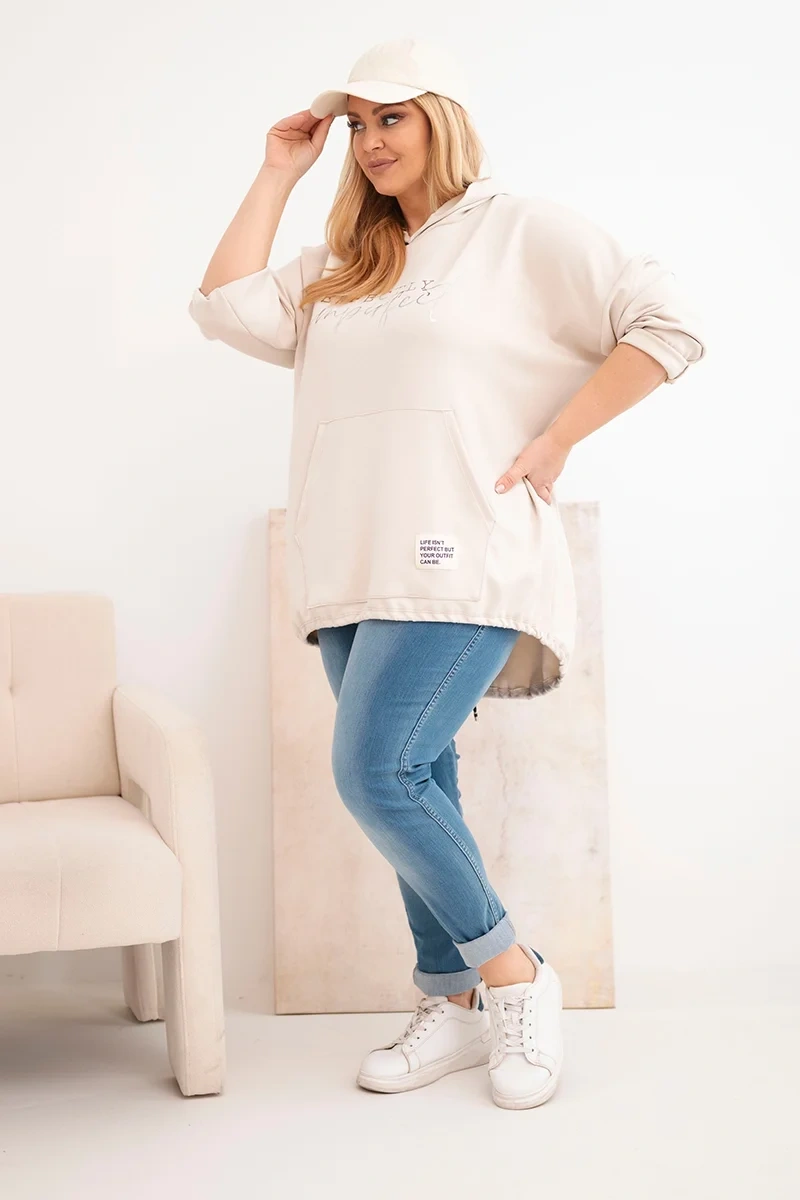Dámska plus size mikina s potlačou