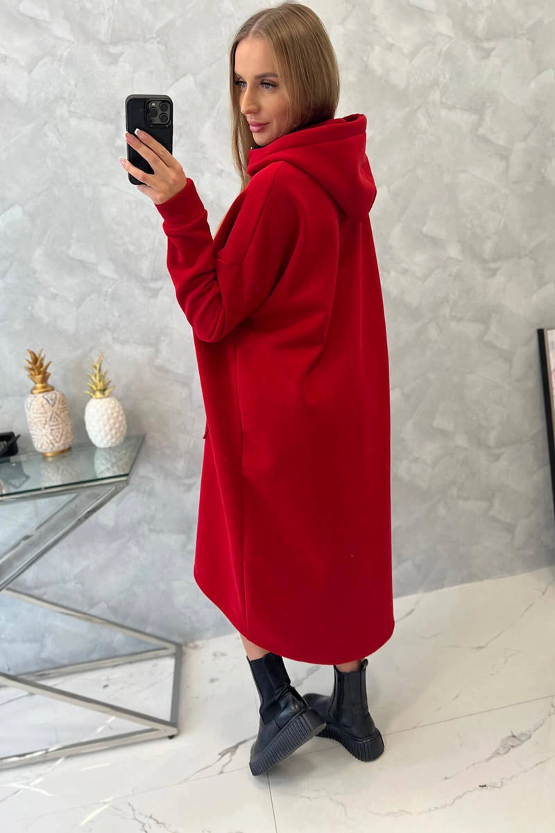 Insulated dress with hood red