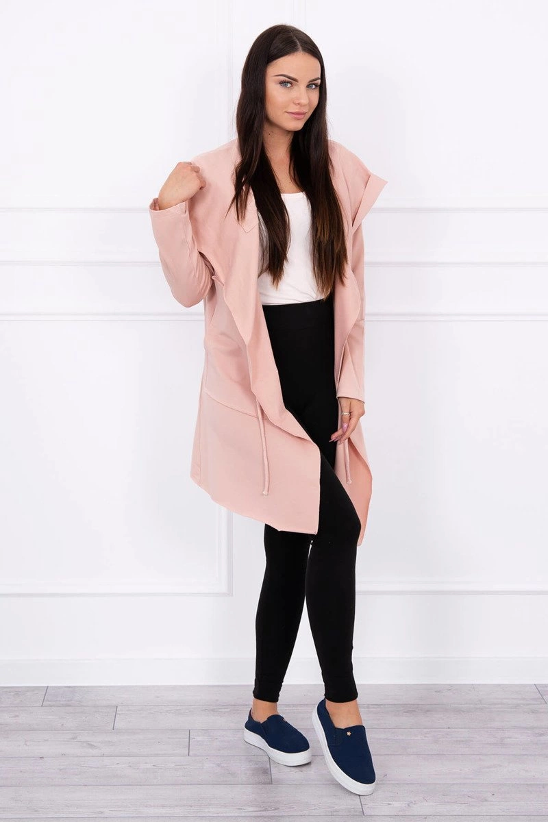 Cape with loose hood dark powder pink